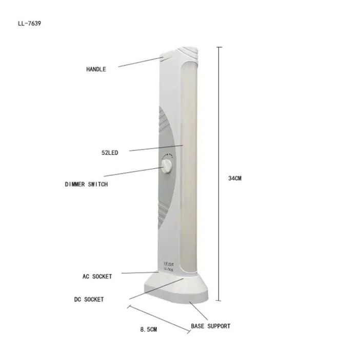 Аккумуляторная лампа 35см 52pcS 2400m, LL-7639
