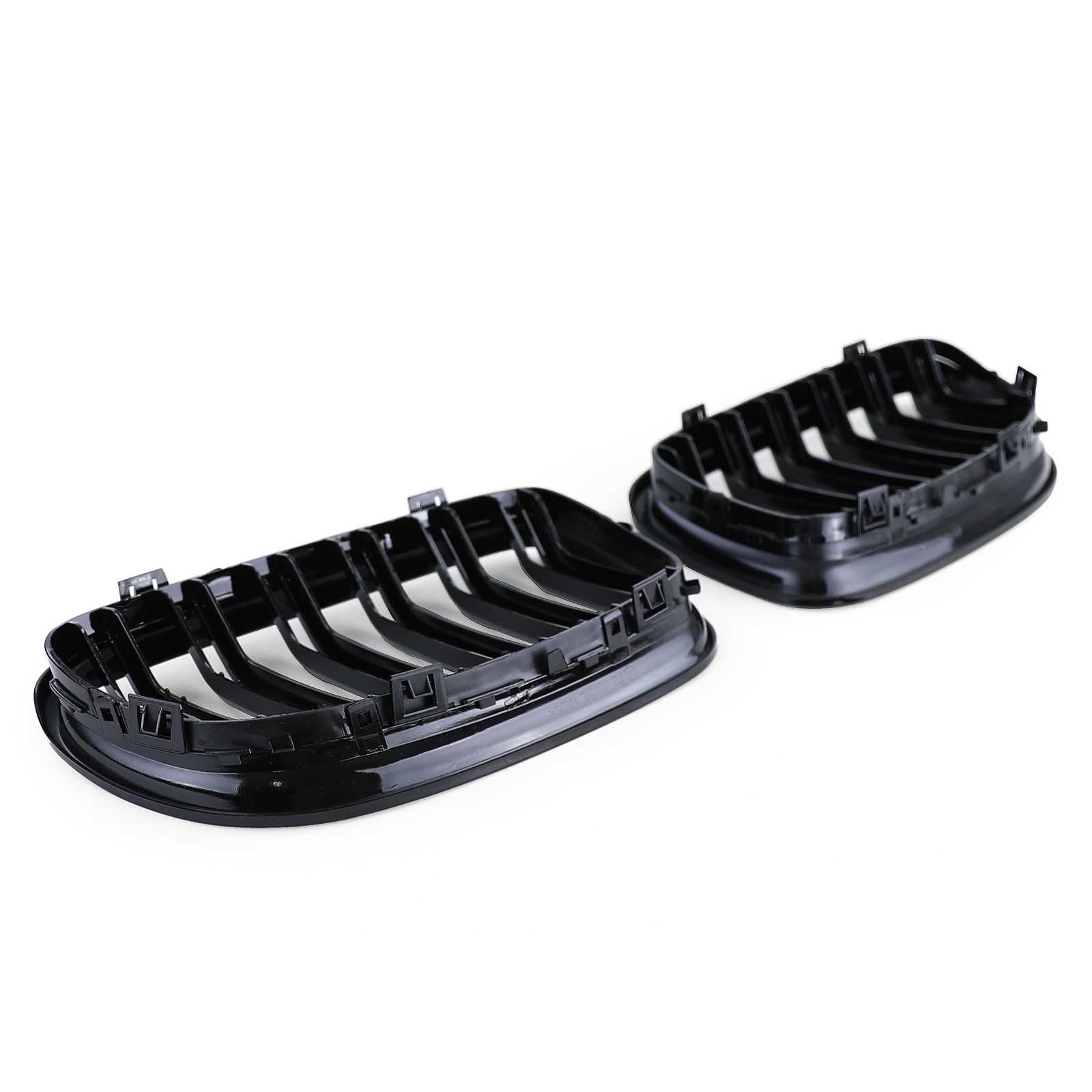 Grelha dupla para BMW Série 3 E90 E91 2008 a 2011 Preto Brilhante