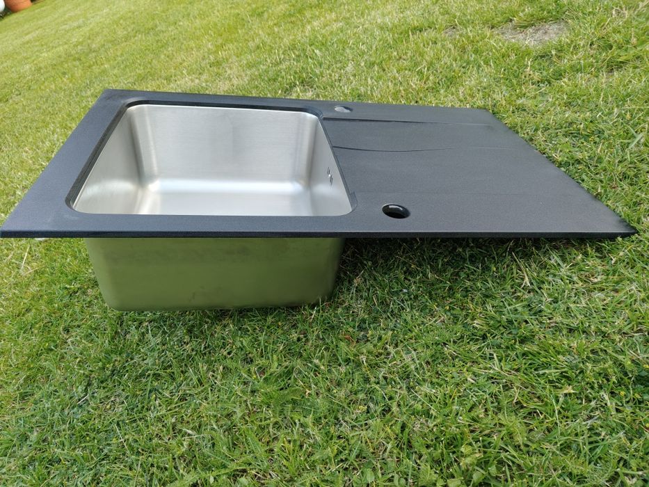 Zlewozmywak kuchenny granitowy Czarny Nowy