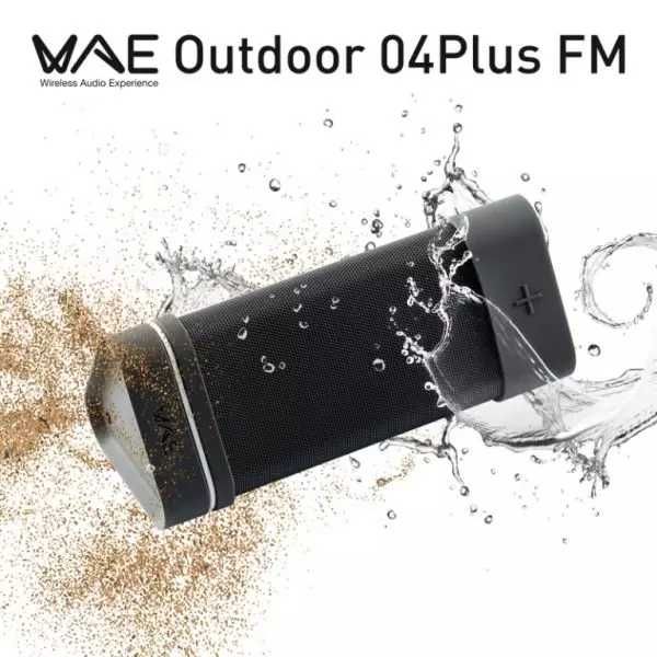 Coluna Bluetooth com rádio FM, marca Hercules DJ, 04 Plus FM