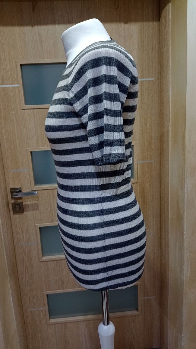 Śliczna bluzka koszulka wełniana, Merino Wool wełna, Pierre Robert M/