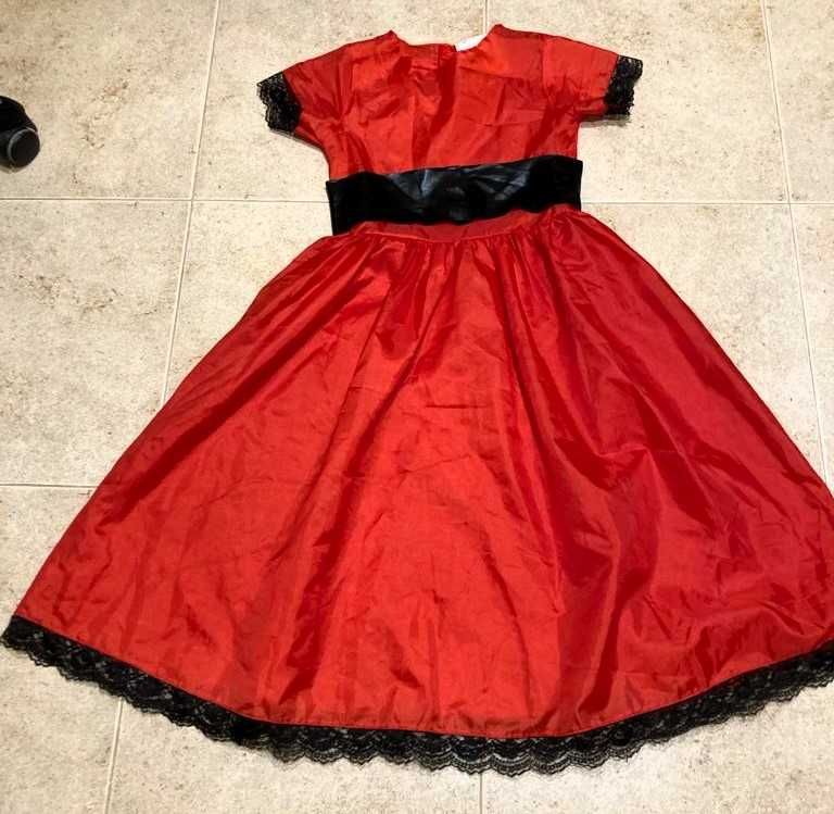 Fato de Carnaval / Halloween - Fato Vermelho Scarlett O'Hara