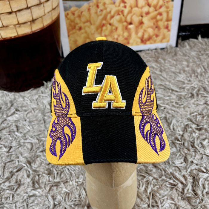 Vintage LA Los Angeles Flame Czapka Z Daszkiem New Era Rap Y2k Nike