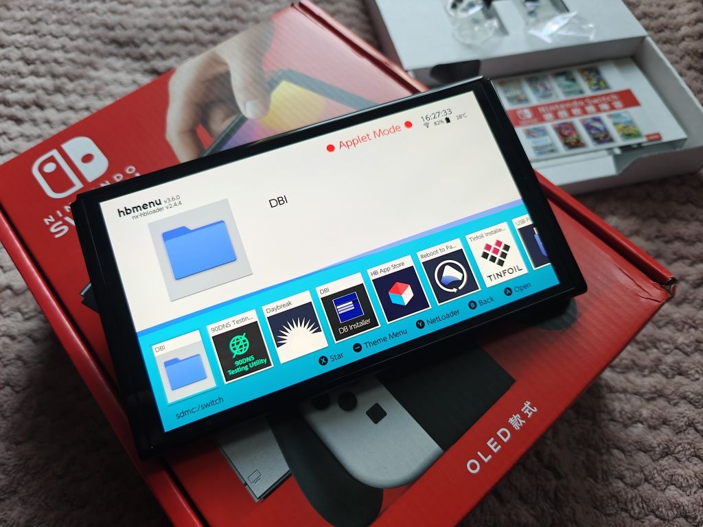 NOWA Nintendo Switch OLED przerobiona CFW picofly + karta 256gb zestaw