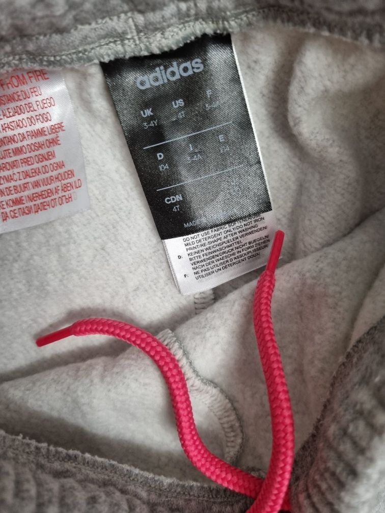 Spodnie dresy Adidas 3-4lata 104cm bawełniane