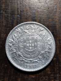 Moeda prata de 50 centavos de 1912