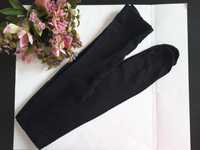 Rajstopy jesienne czarne damskie młodzieżowe na wzrost 150 - 160 cm
