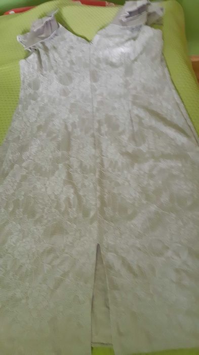 Sukienka stalowa koronka na wesela i przyjęcia