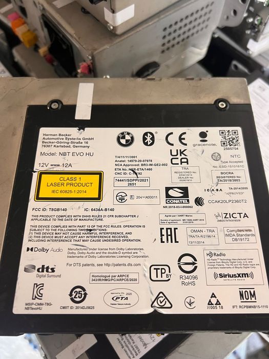 BMW NBT EVO HU HW:5.1 CarPlay EU/US