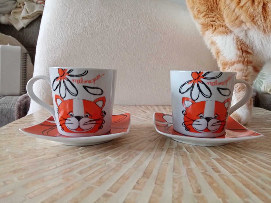 Conjunto de chávenas de chá