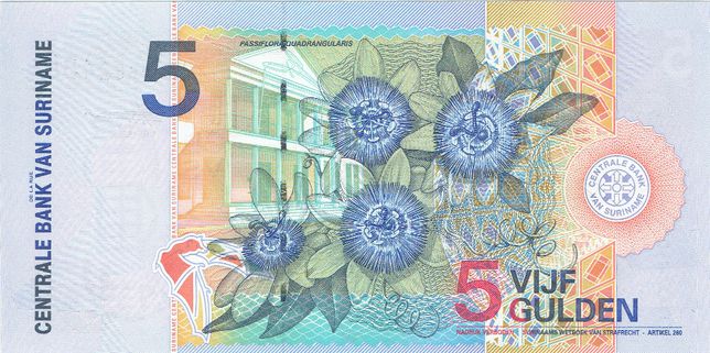 Surinam - 5 guldenów 2000 UNC