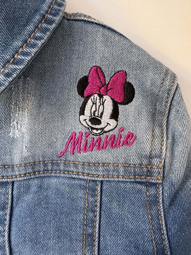 Kurtka jeansowa dziewczęca mickey mouse