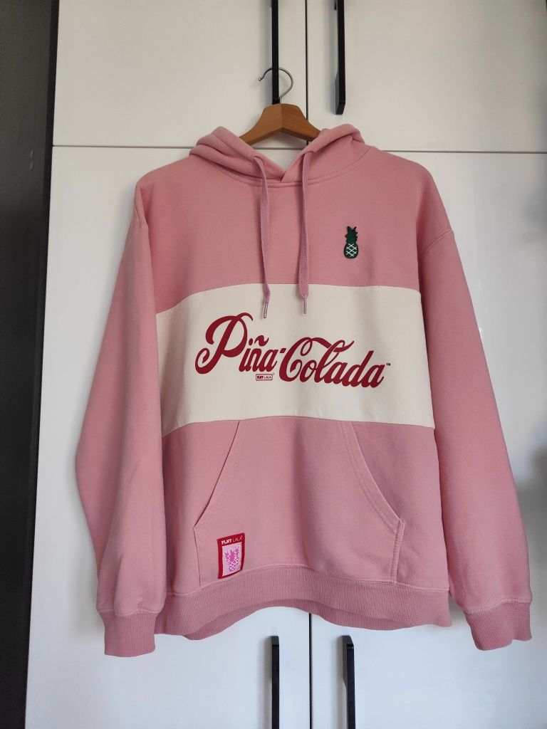 Bluza z kapturem kangurka oversize Plny Lala xS 34 Piña Colada