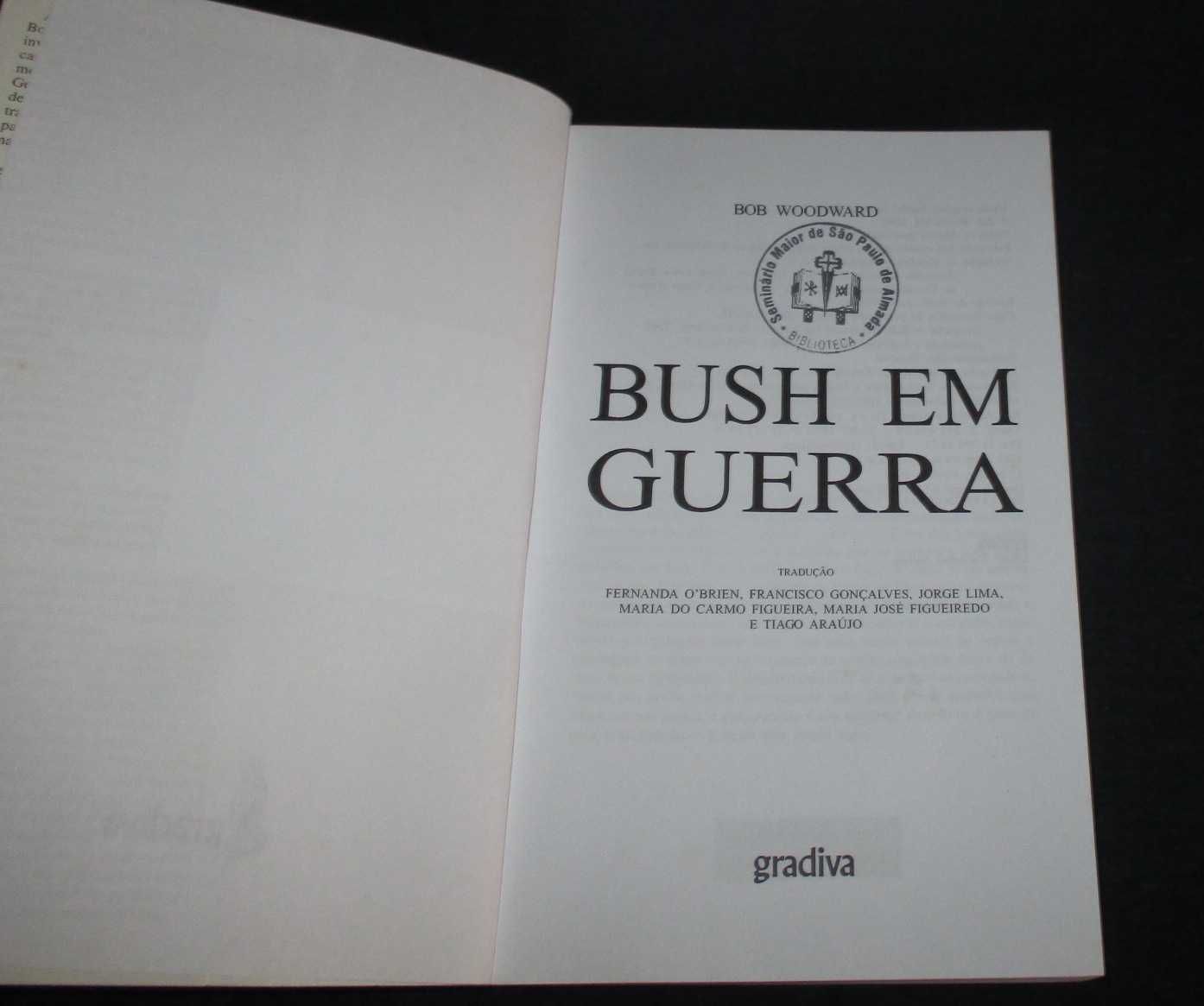 Livro Bush em Guerra Bob Woodward Gradiva