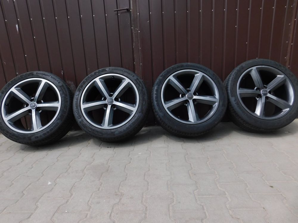 Alufelgi audi  18 calowe z oponami continental 235/45/18 rozstaw 5x112