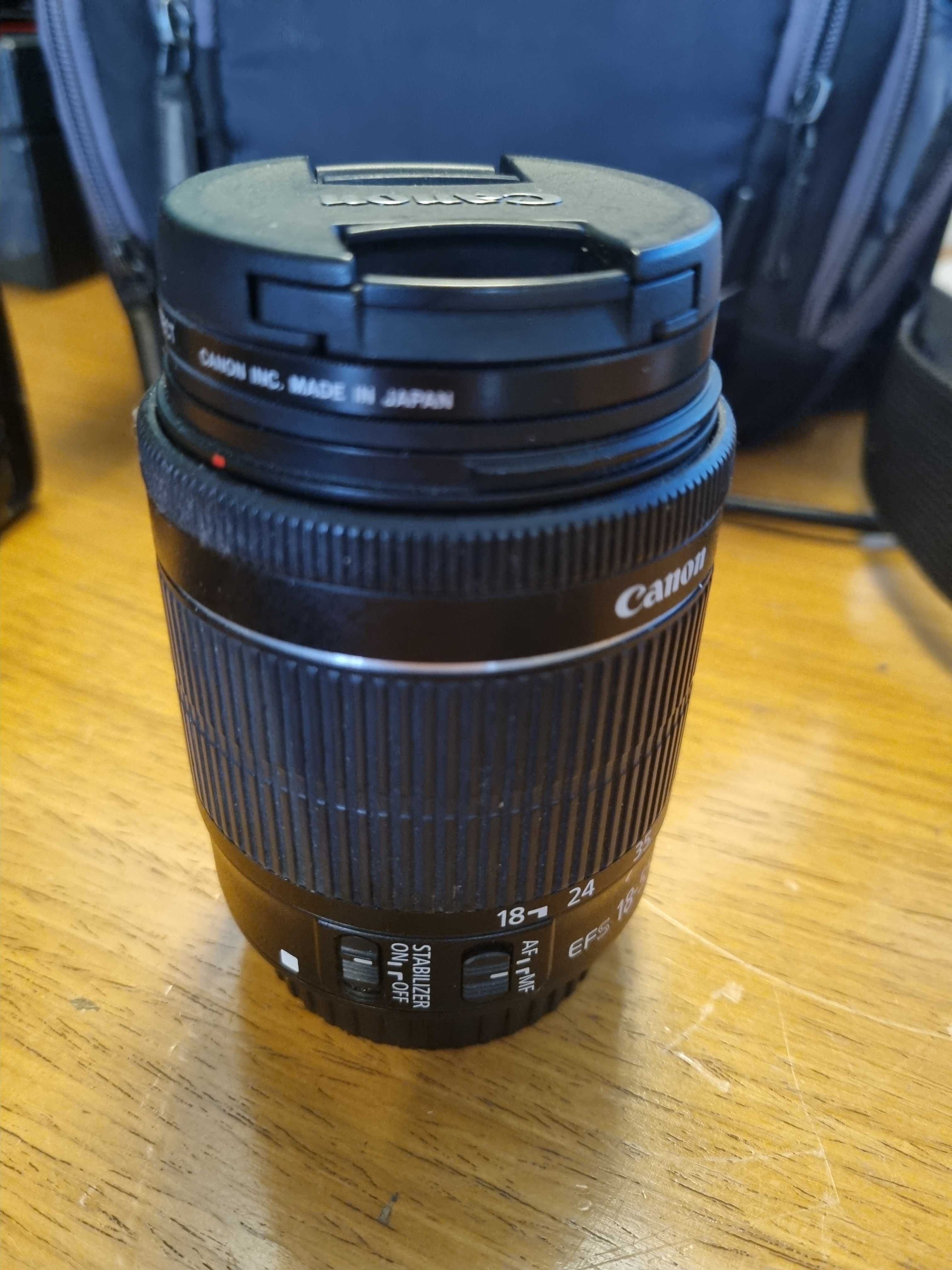 Vendo Canon 550D + objetiva, saco, SD card32g + bateria