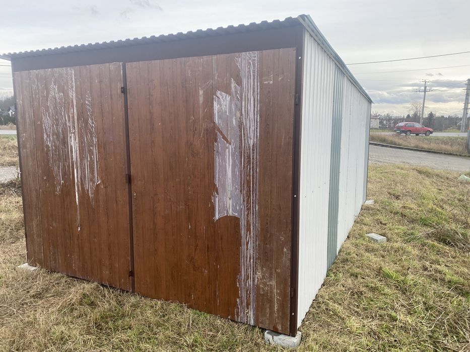 Garaż blaszany 3x5 II gatunek na budowę Krótkie terminy