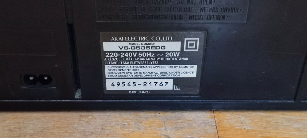 Magnetowid Akai VS-G535 na części