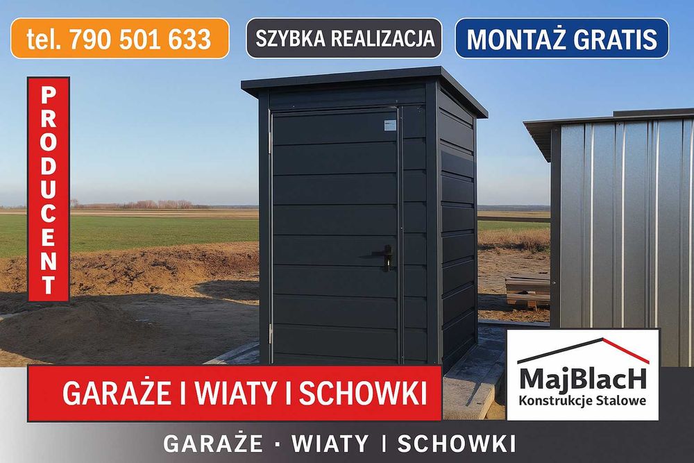 Mała WC na budowę / Blaszak na budowę / Magazyn / SCHOWEK  - Maj-Blach