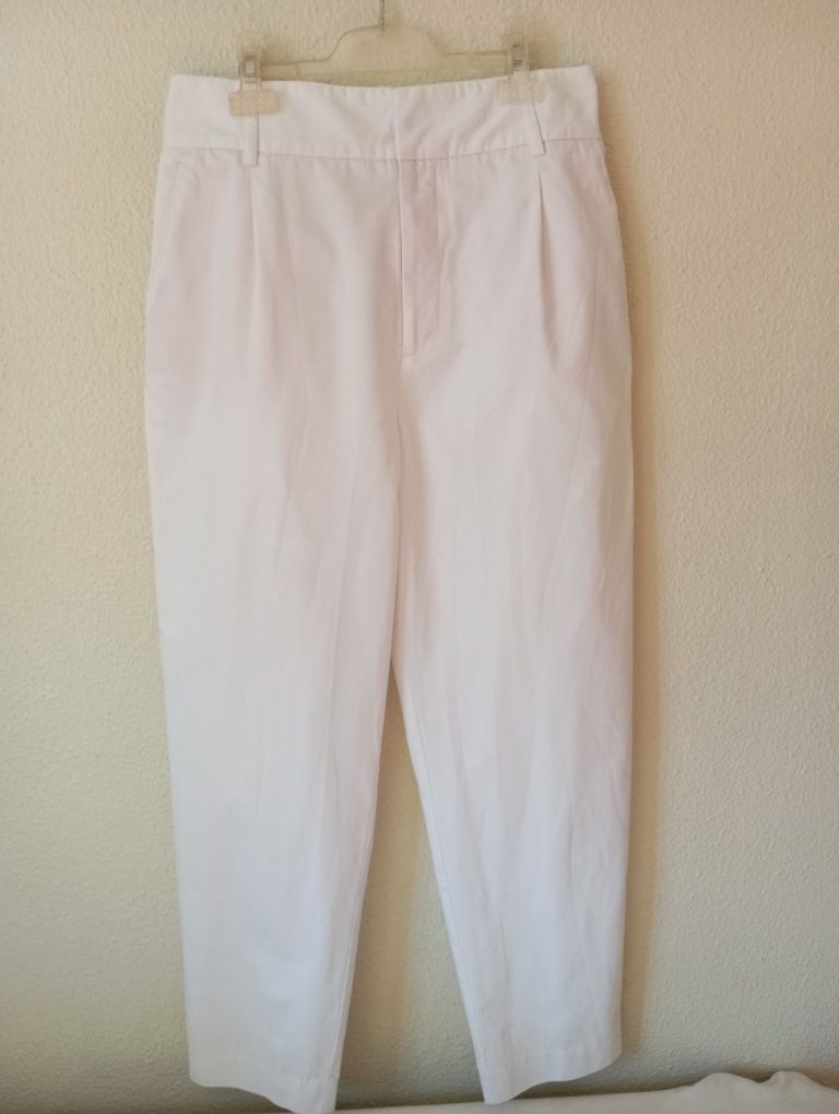 2 calças branca e cru Zara e HM 34