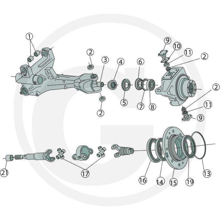 Krzyżak kpl. 83 x 30 mm wału Kardan John Deere Case Deutz-Fahr Fendt