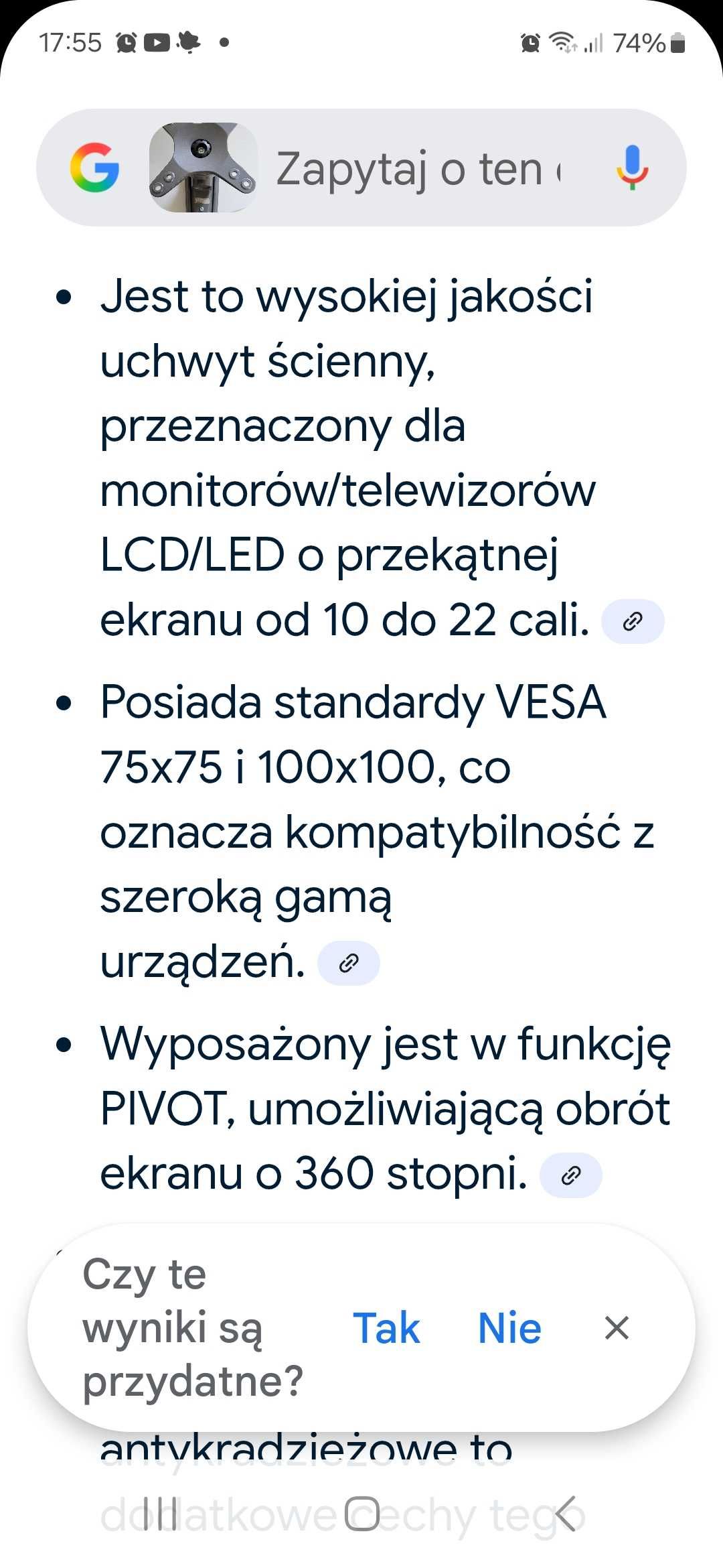 uchwyt ścienny do telewizora, monitora
