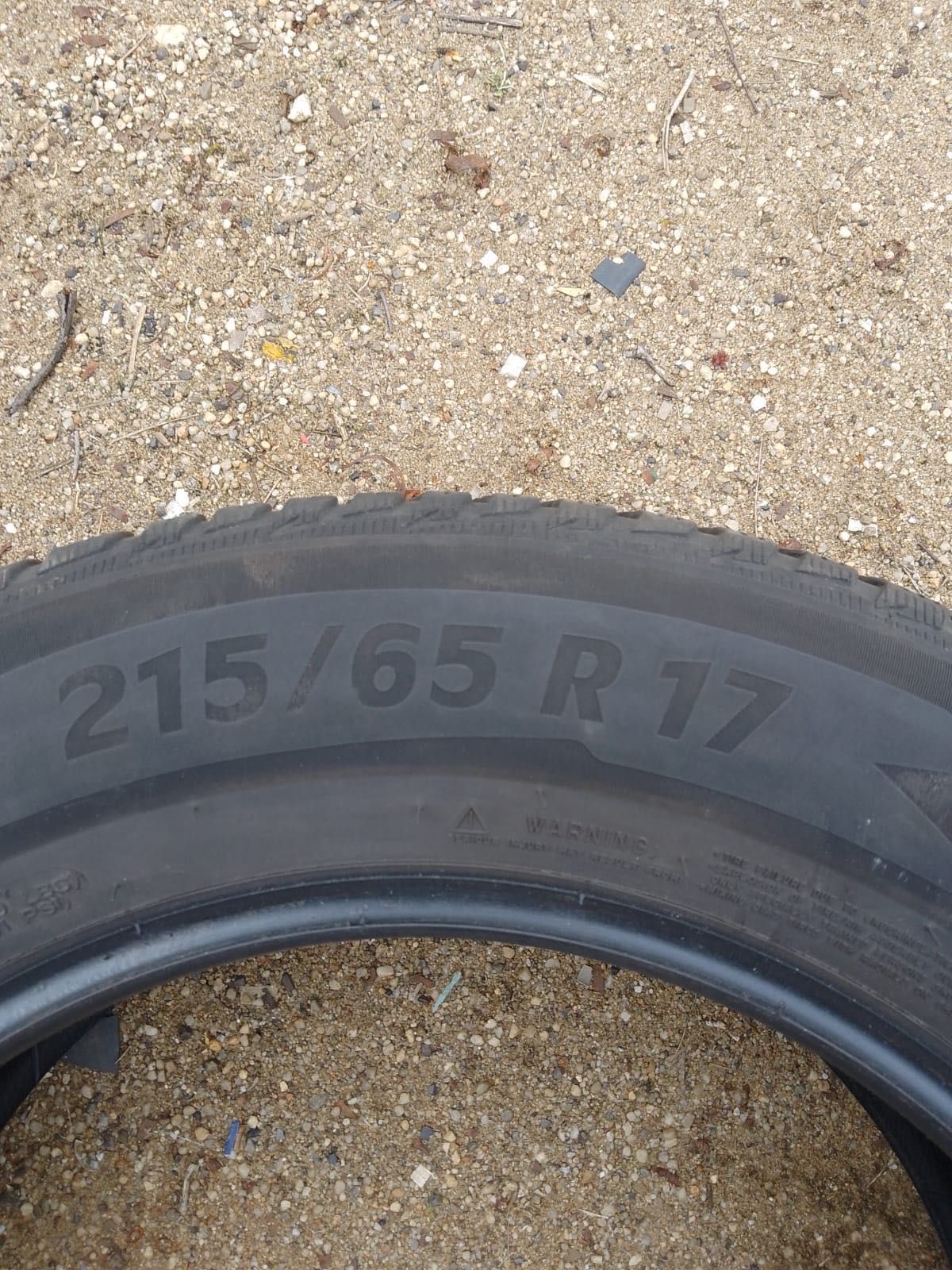 Opony zimowe Michelin, 4 szt. 215/65 R17, 2018, 7,5 mm i 6,5 mm.