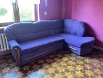 Sofa rogówka lila fiolet