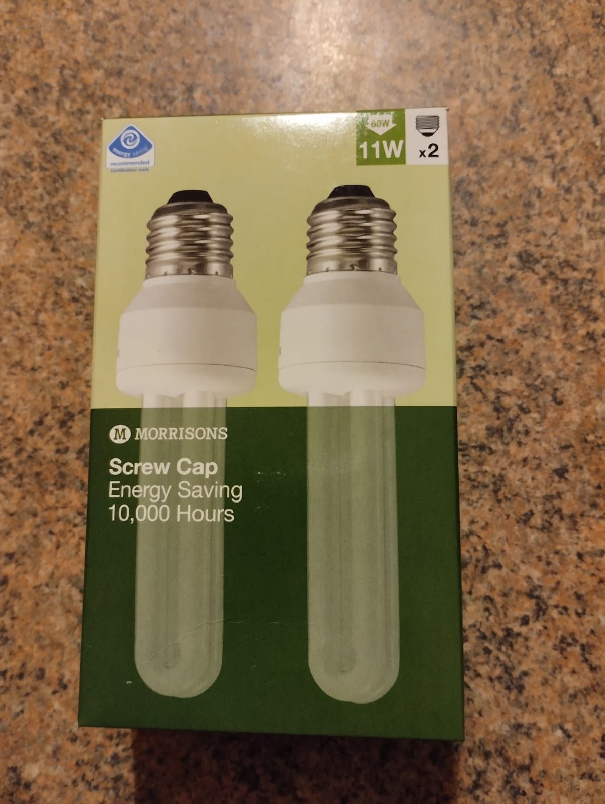 Żarówki Morrisons, 2-pak, 60 WATT, gruby gwint