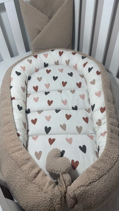 Kokon rozek boucle/ teddy/ bawełna premium