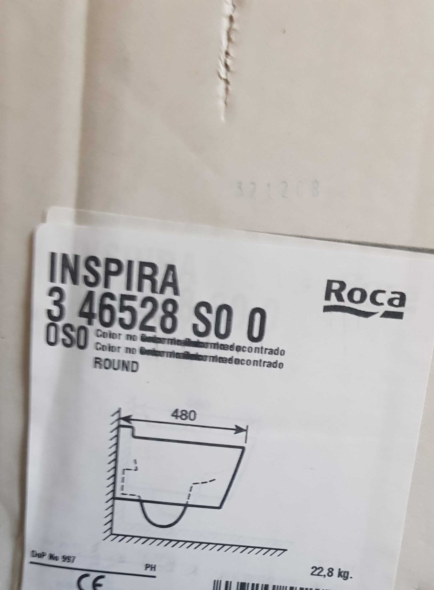 WC Miska Roca Round Inspira, wisząca bez kołnierza nowa