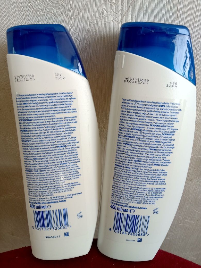 Шампунь з ЄС head & shoulders 400 ml