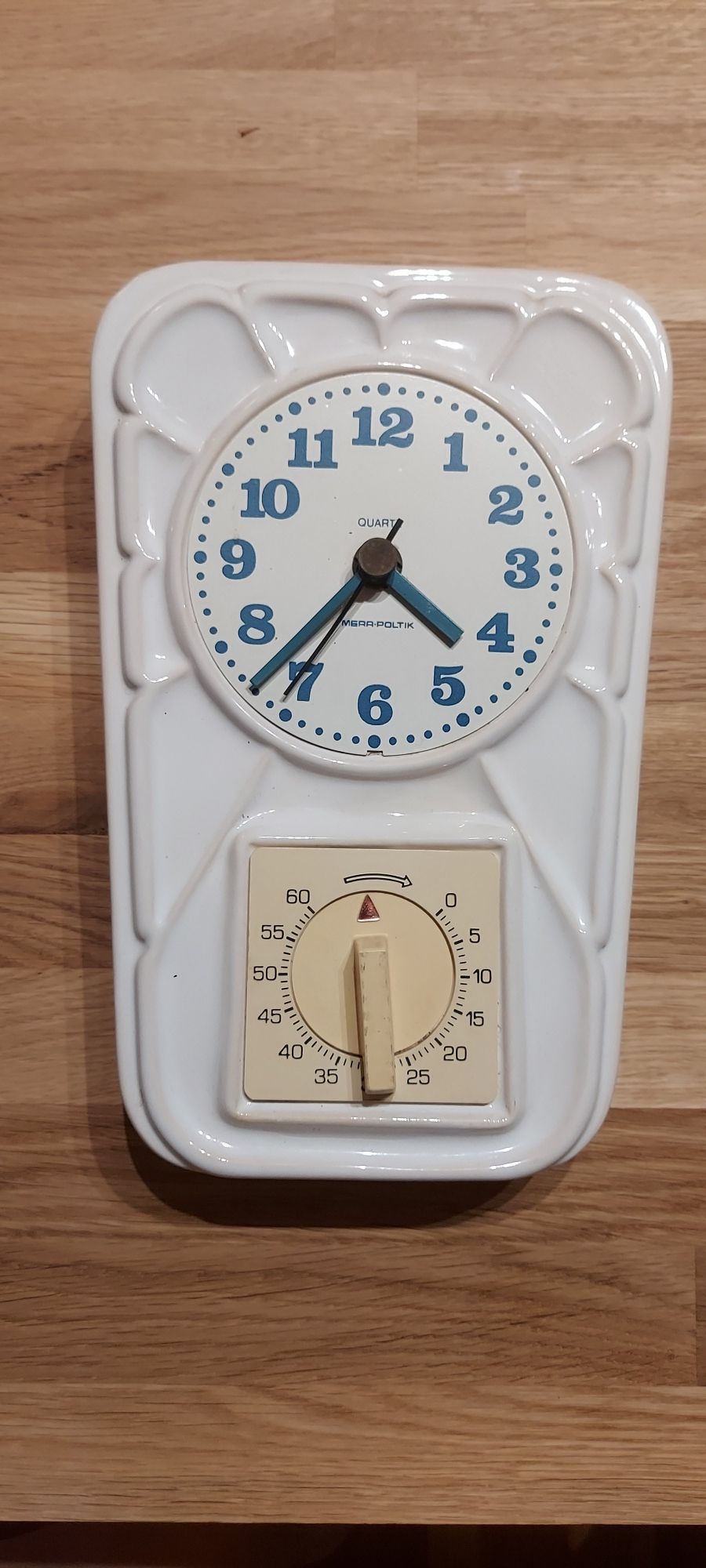 Zegar porcelana z timerem kuchennym