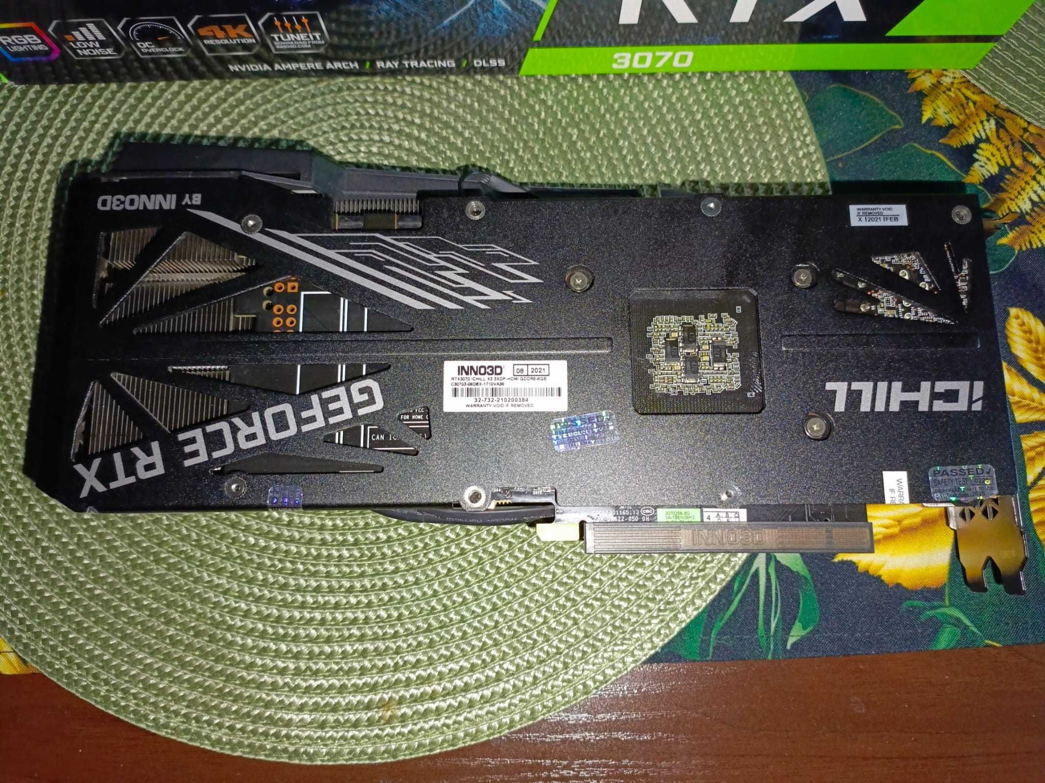 INNO3D RTX 3070 iCHILL RGB 8GB GDDR6 - pudełko/faktura!