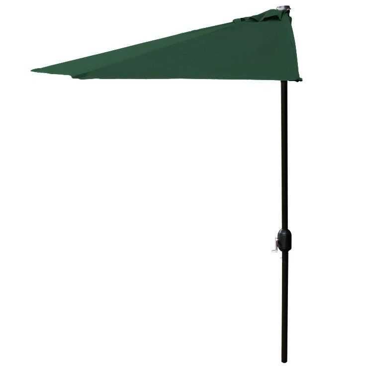 Parasol ogrodowy pół-parasol ścienny na taras 2,7 m zielony