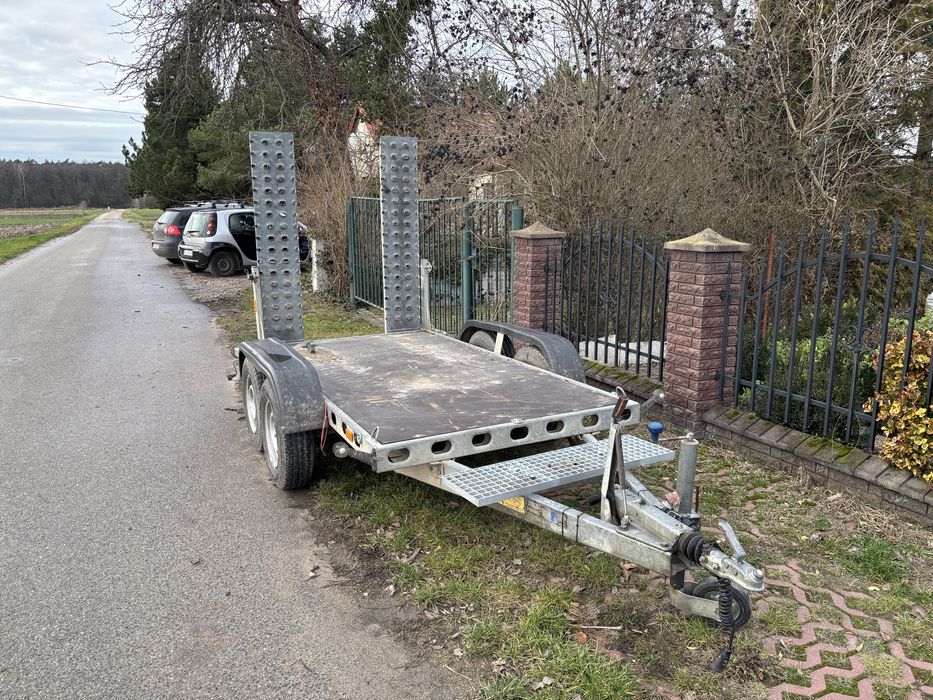 Wynajem przyczepy platforma laweta minikoparka motocykl samochod kat.B