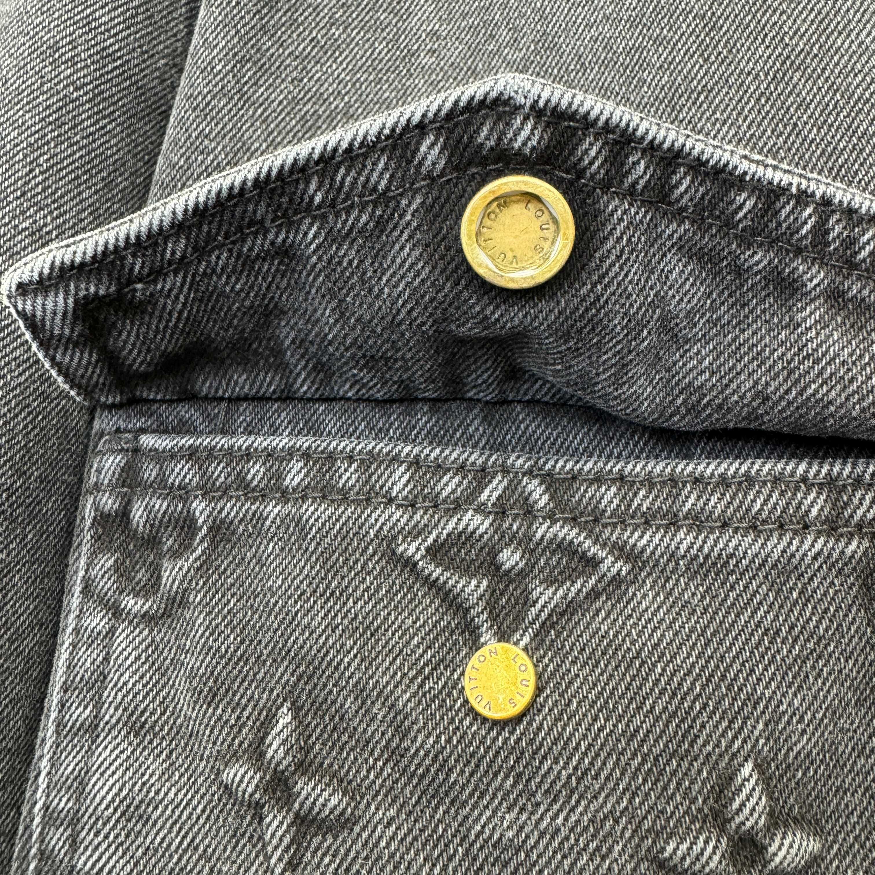 Czarna koszula kurtka LOUIS VUITTON rozm. XL, gruby jeans