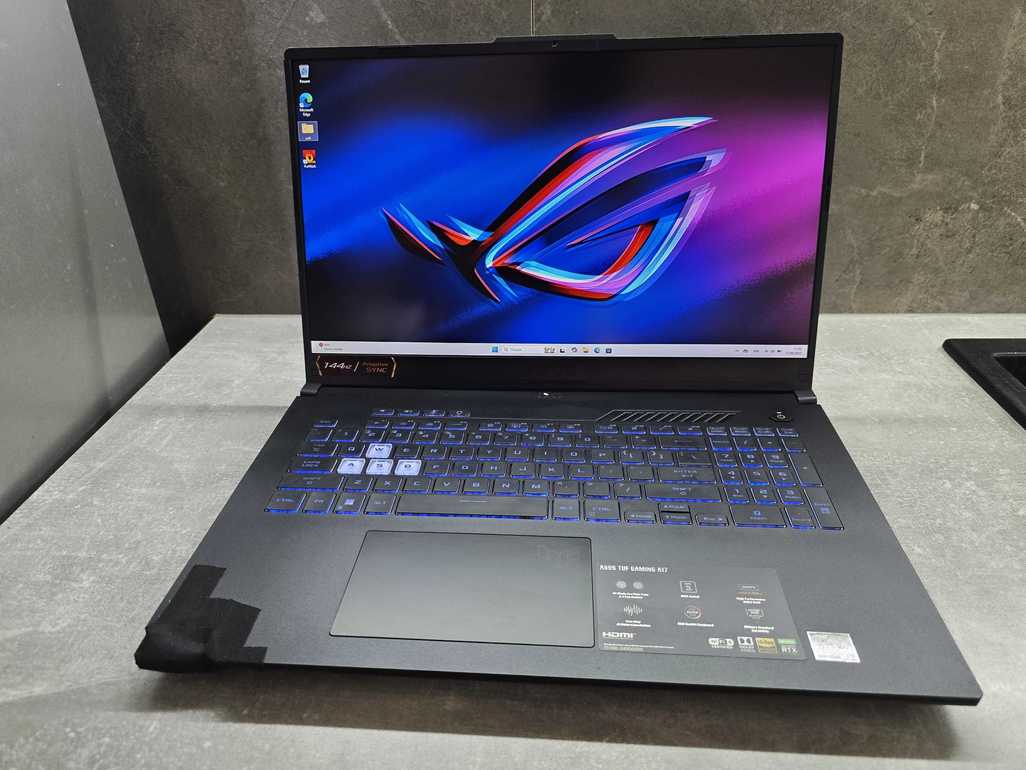 Вкушений собакою Asus TUF A17 Ryzen 7 6800H/RTX 3050ti/16Gb DDR5/512Gb