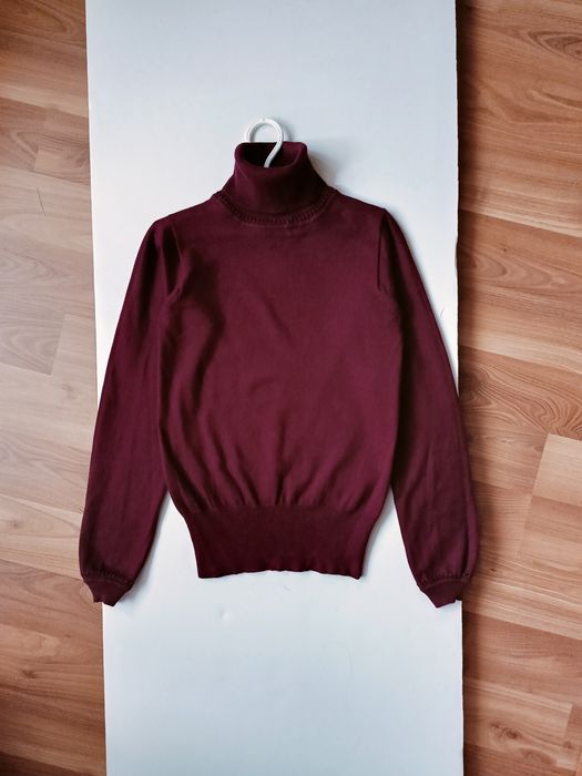 Naf Naf ангора/котон бордовий гольф водолазка XS