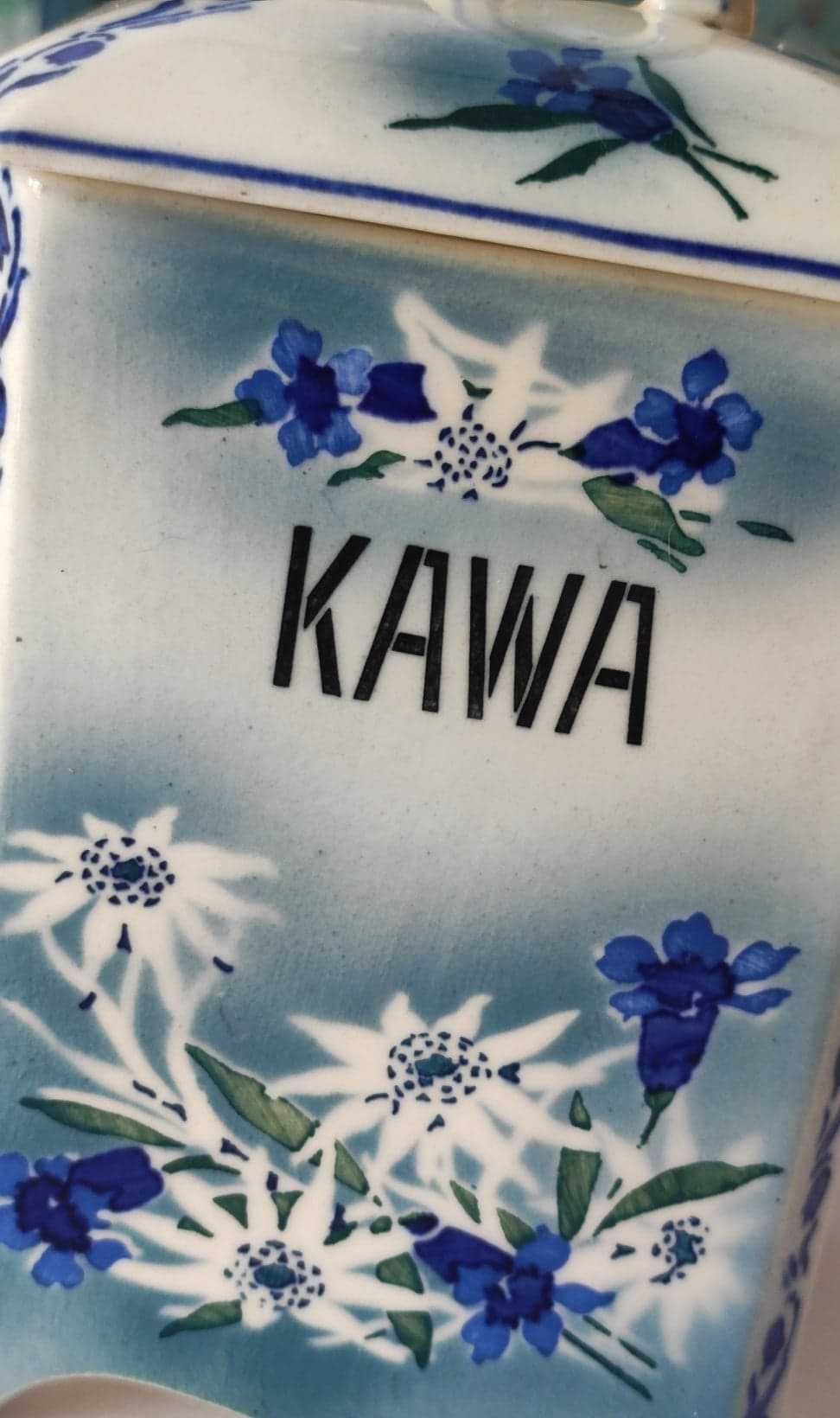 Stary pojemnik kuchenny Fajans sygnowany PEPI
