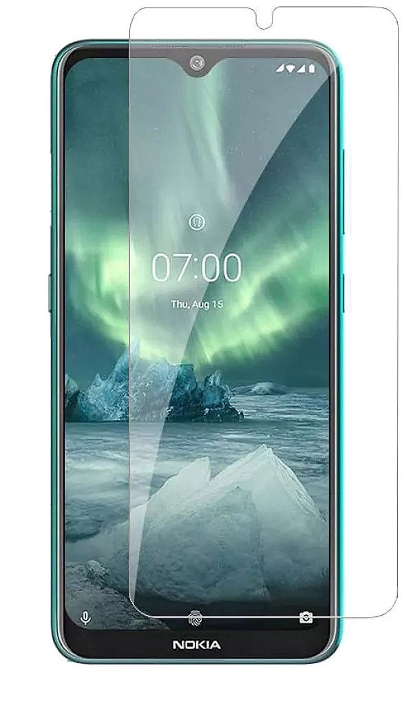 Etui Karbon Niebieskie Do Nokia 6.2 / 7.2 + Szkło