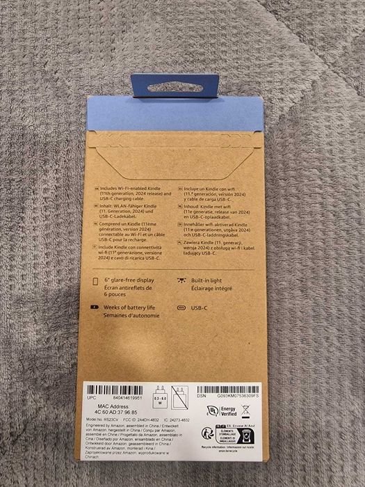 Kindle 2024 16gb com capa novo