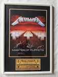 Moldura Metallica Master of Puppets com Autógrafos (A4)