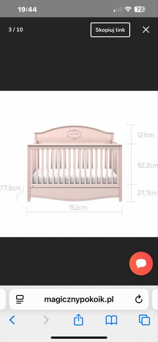 Łóżeczko Bellamy Good Night Flamingo