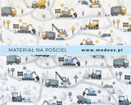 Materiał koparki pojazdy budowlane Bawełna tkaniny bawełniane na metry