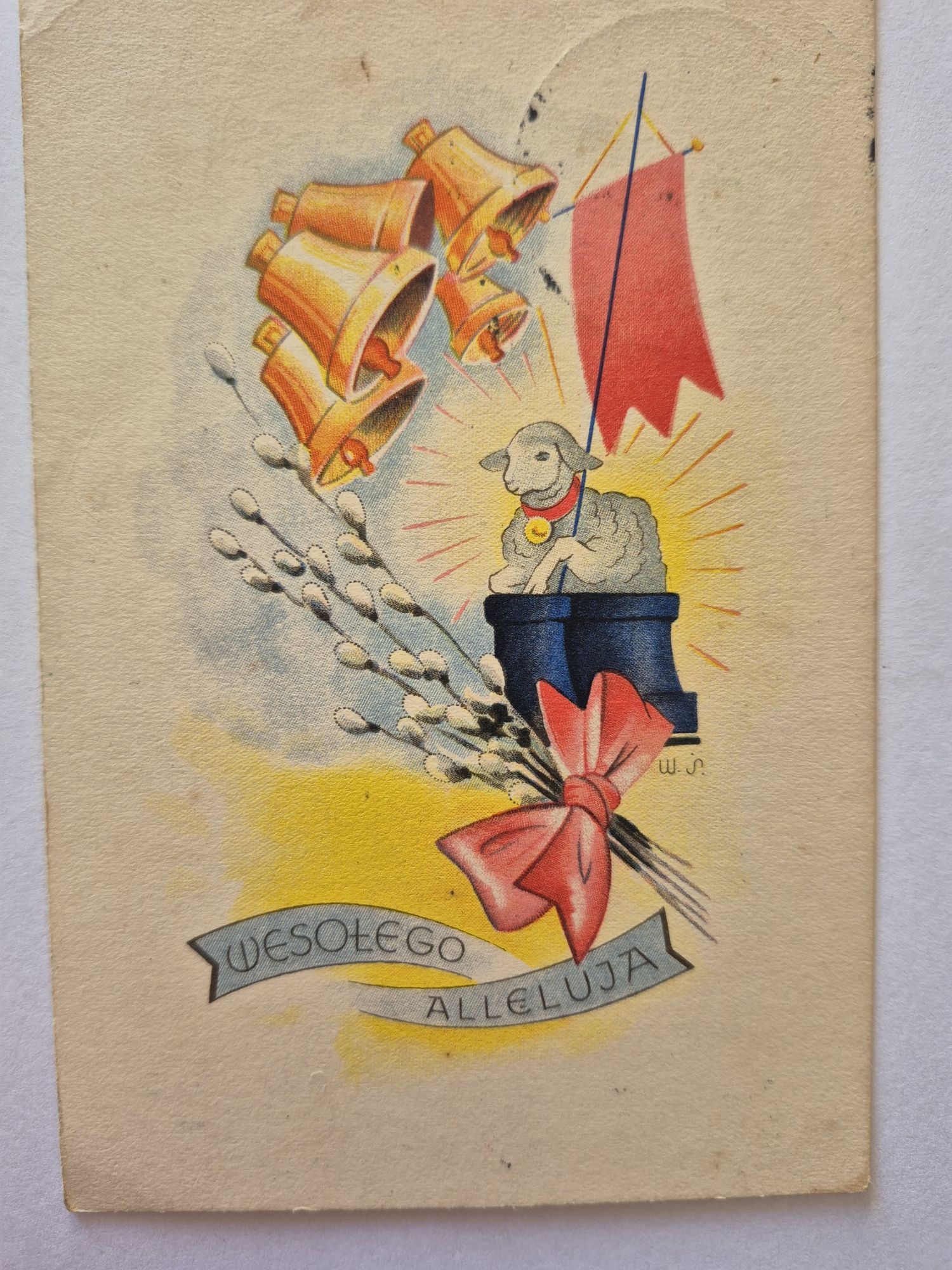 Stara pocztówka świąteczna ll RP 1938r