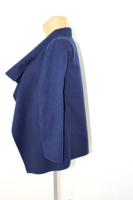 damski krótki płaszczyk bez zapięcia granatowy narzutka 38/40 M/L