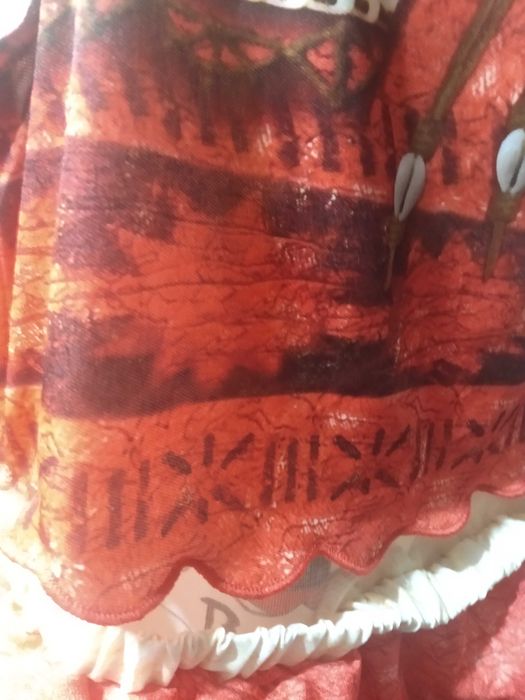 Vestido Moana Vaiana Disney Princess, estado irrepreensível Carnaval