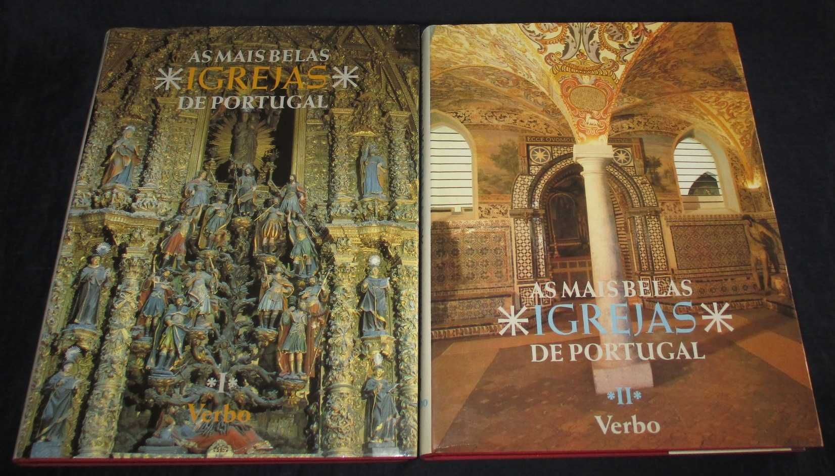 Livros As Mais Belas Igrejas de Portugal 2 volumes 1ª edição Verbo