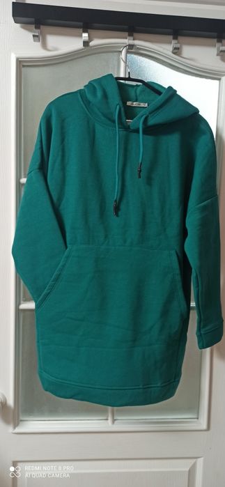 Худі, реглан, толстовка подовжена утеплена батал